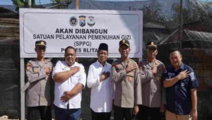 Polres blitar mulai pembangunan sppg di jimbe, dukung program gizi untuk pelajar 3 Peletakan batu pertama pembangunan satuan pelayanan pemenuhan gizi (sppg) polres blitar di desa jimbe, kecamatan kademangan, rabu (6/8/2025).