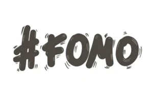 Ilustrasi FOMO atau Fear of Missing Out, kecenderungan seseorang merasa takut tertinggal informasi atau tren terkini.