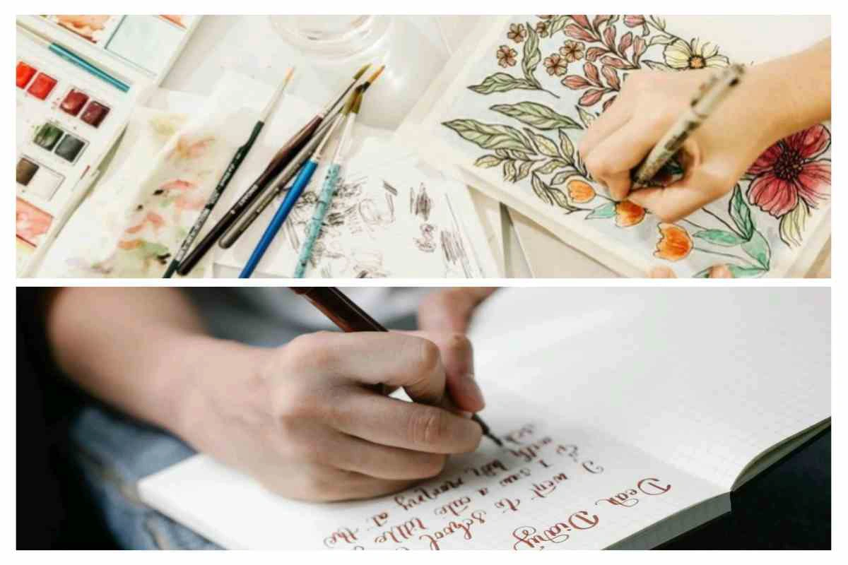 Menggambar dan menulis, dua seni yang saling melengkapi.