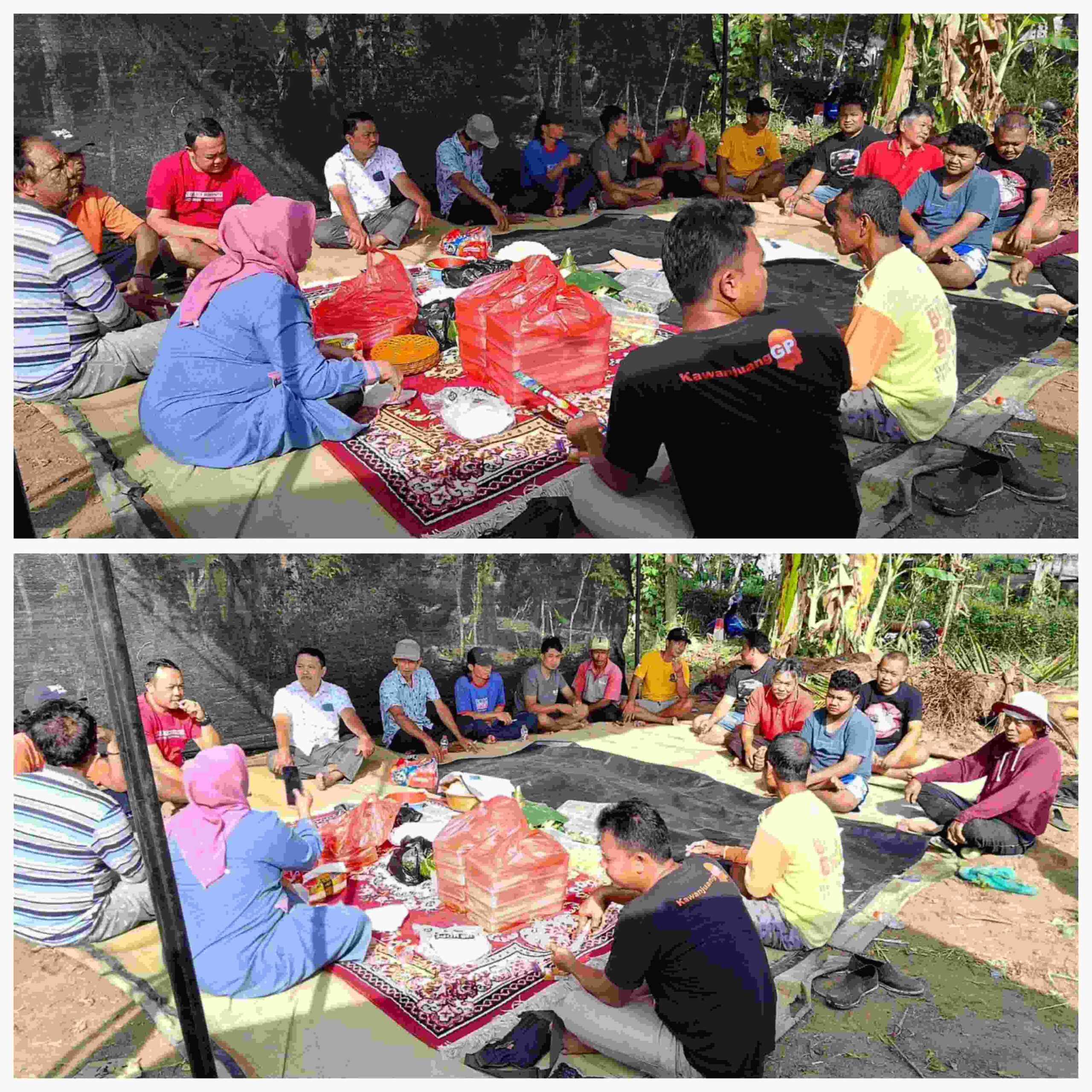 Selamatan tasyakuran pengeboran air bersih sebagai bentuk syukur atas terpenuhinya kebutuhan air bersih warga Desa Siraman.