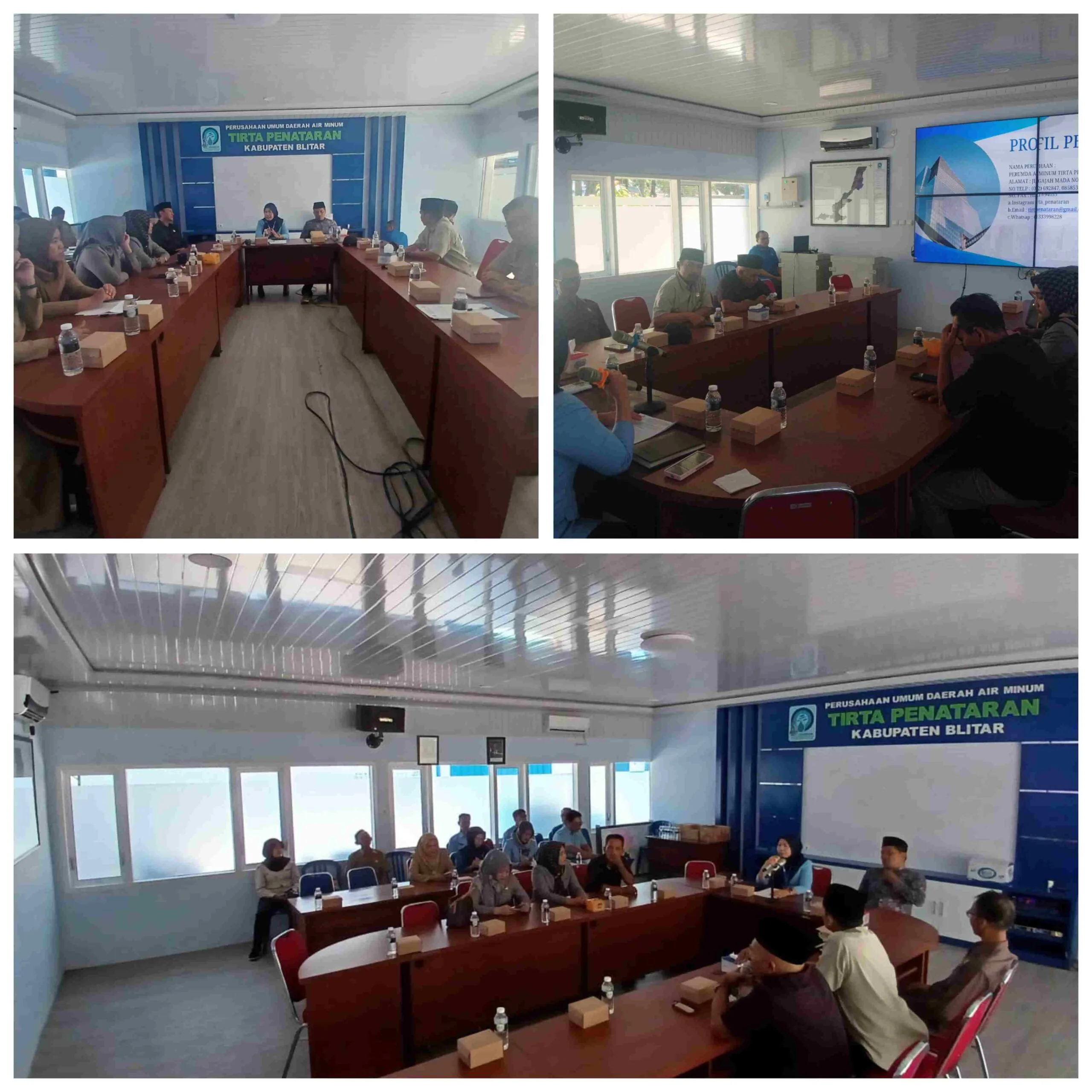 Kunjungan kerja Anggota DPRD Kabupaten Blitar Budi Susila Jaya ke Perumda Air Minum Tirta Penataran Wlingi, 29 April 2025.