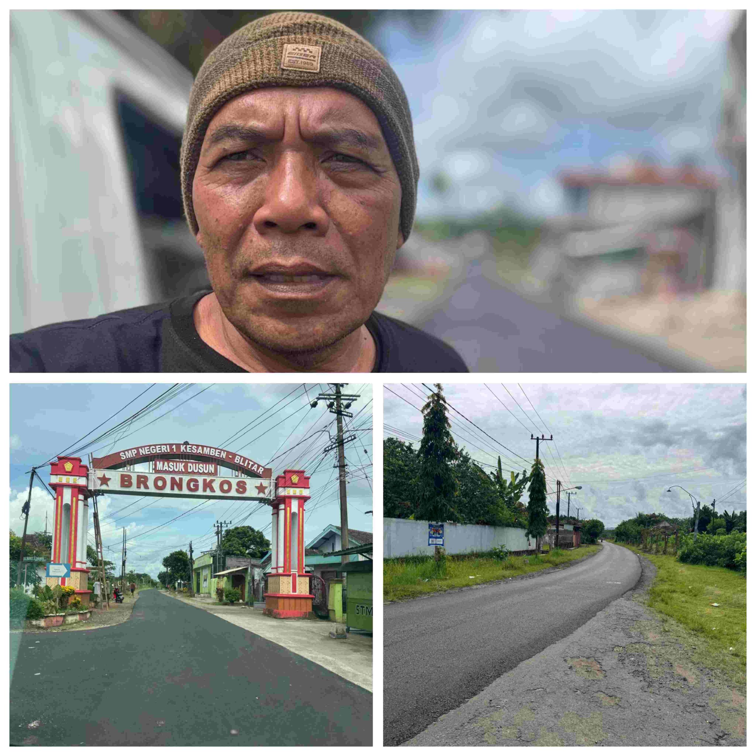 Anggota DPRD Kabupaten Blitar Budi Susila Jaya meninjau realisasi pengaspalan jalan Dukuh Brongkos, Desa Siraman.