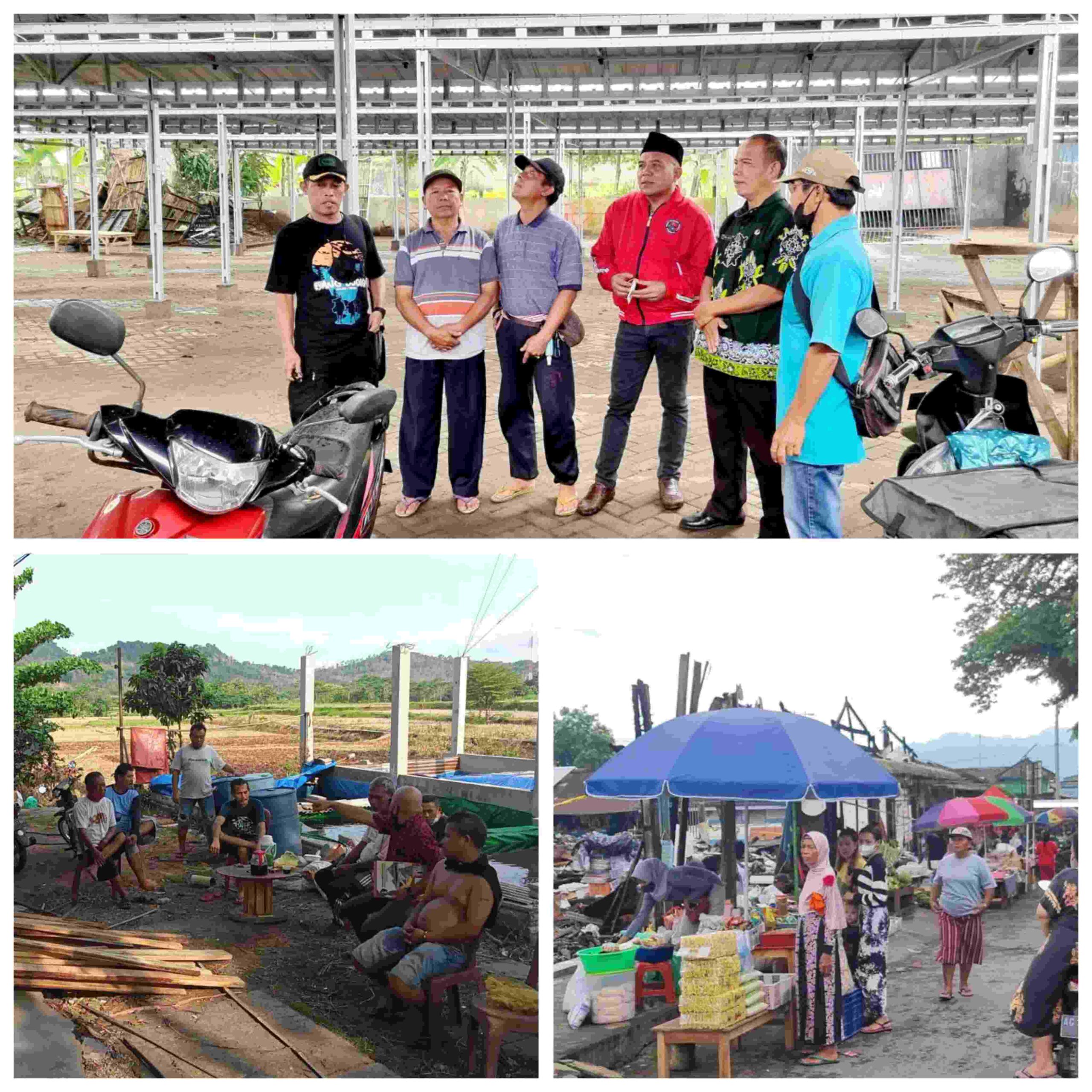 Anggota DPRD Kabupaten Blitar Budi Susila Jaya saat melakukan kunjungan ke eks Pasar Kesamben.