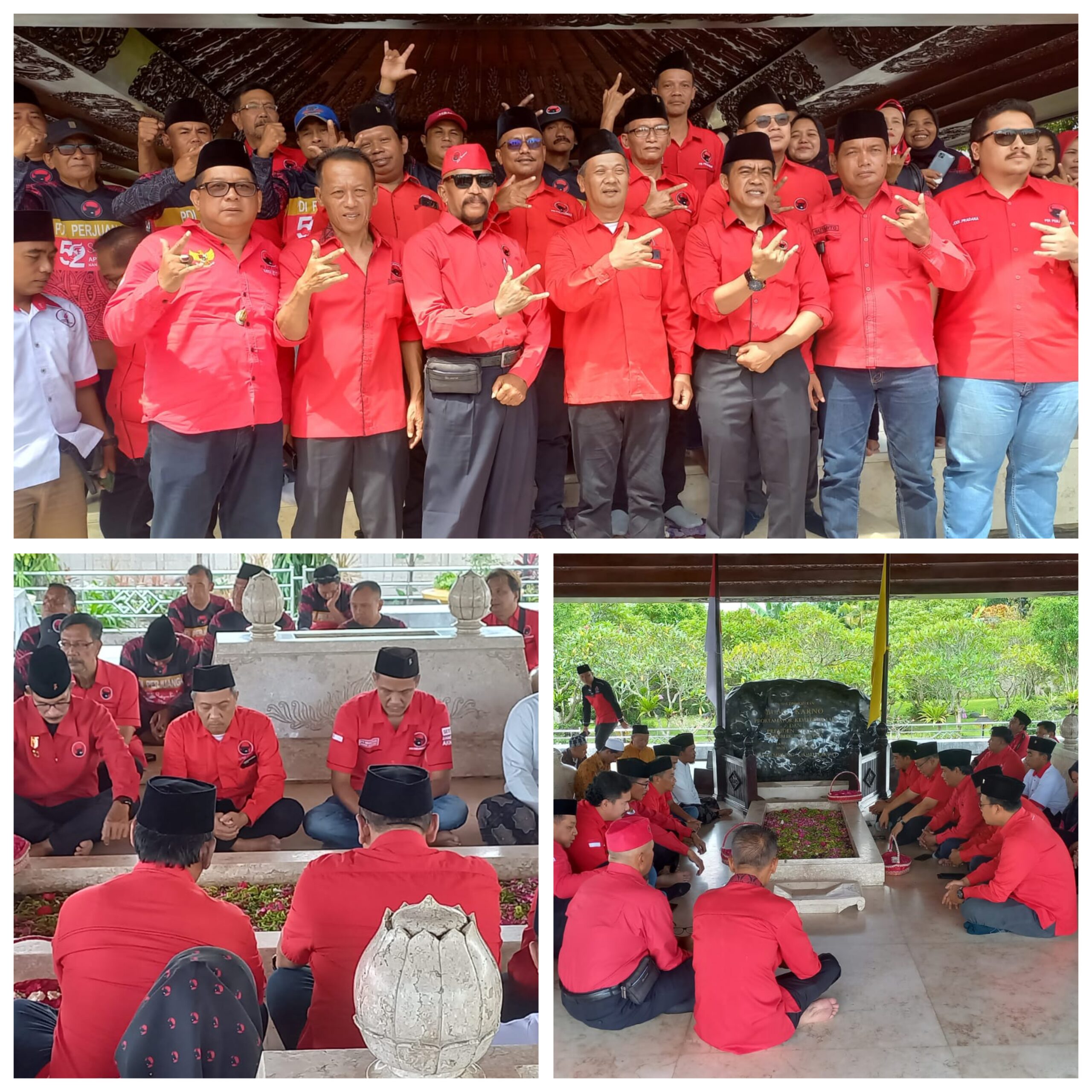 Fraksi PDI Perjuangan DPRD Kota Blitar melaksanakan ziarah dan doa di Makam Bung Karno.