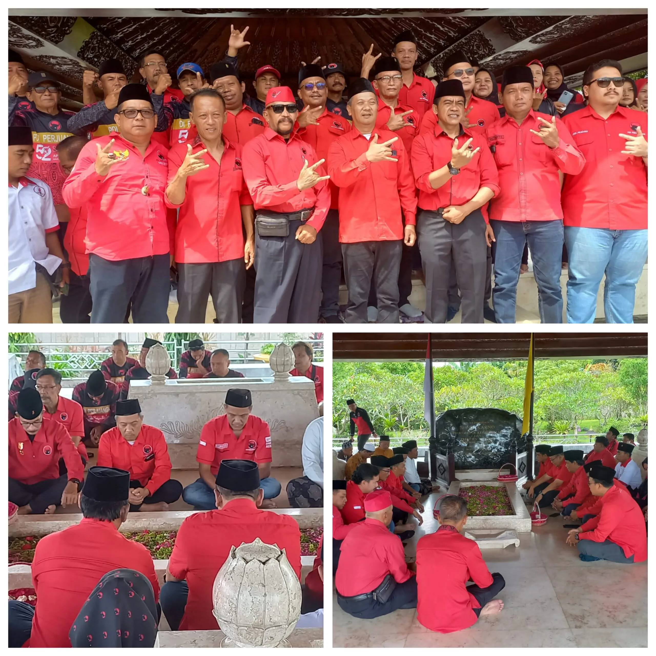Fraksi PDI Perjuangan DPRD Kota Blitar melaksanakan ziarah dan doa di Makam Bung Karno.