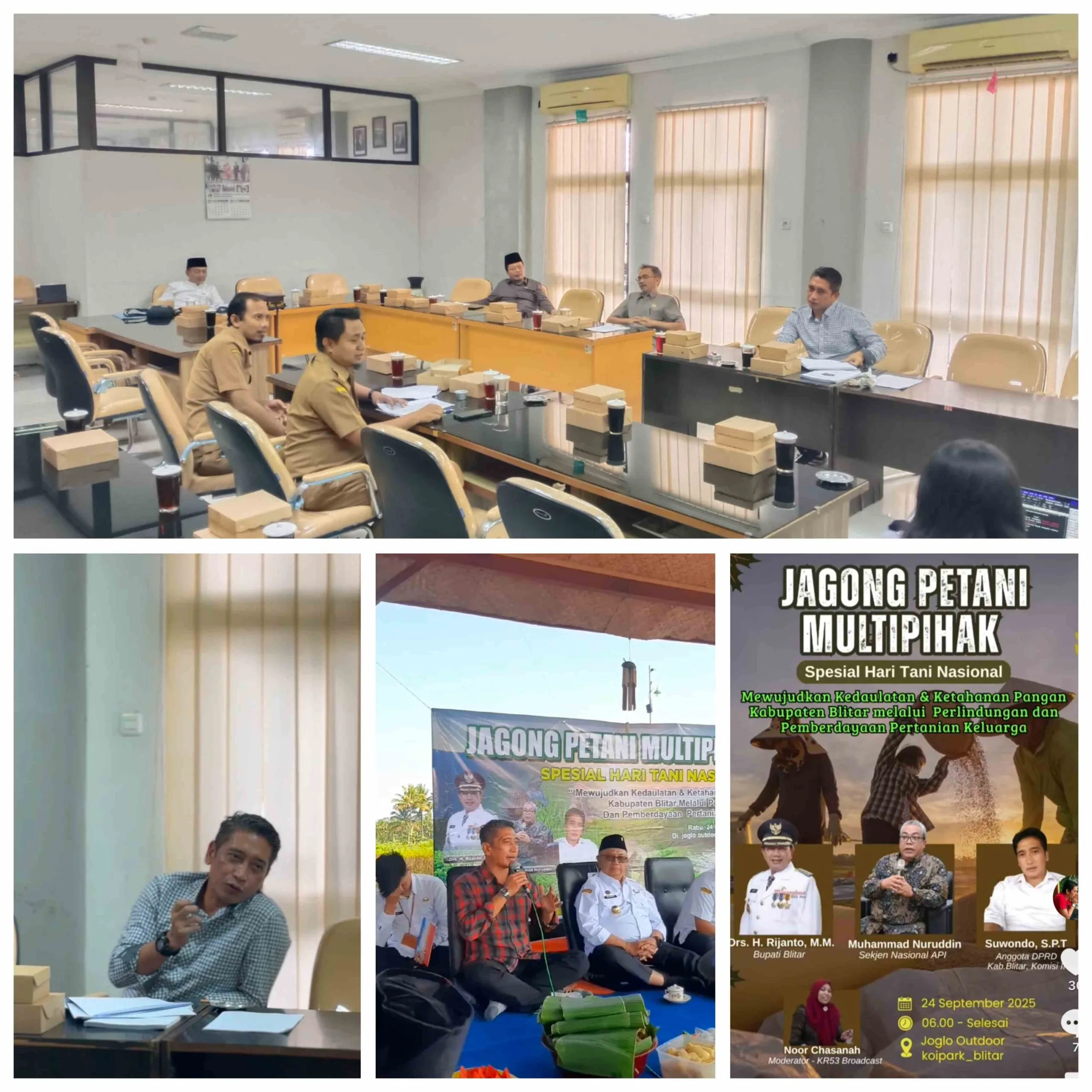 Fraksi PDIP Kabupaten Blitar, Suwondo yang juga anggota Komisi II DPRD melaksanakan pembahasan naslah akademik Ranperda inisiatif Sistem Pengembangan Pertanian Organik dan juga menggelar event jagong petani multipihak.
