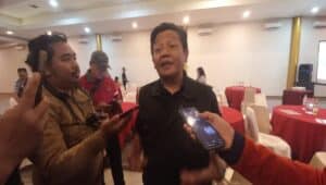 Guntur Wahono saat memberikan keterangan kepada wartawan usai kegiatan sosialisasi nilai Pancasila di Kabupaten Blitar, Rabu (29/4/2026).