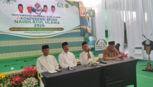 Sambut Muktamar, Munas Alim Ulama dan Konbes NU 2026 Resmi Dibuka Malam Ini di Ploso Kediri Suasana konferensi pers PBNU menjelang pembukaan Munas Alim Ulama dan Konbes NU 2026 di Kediri.