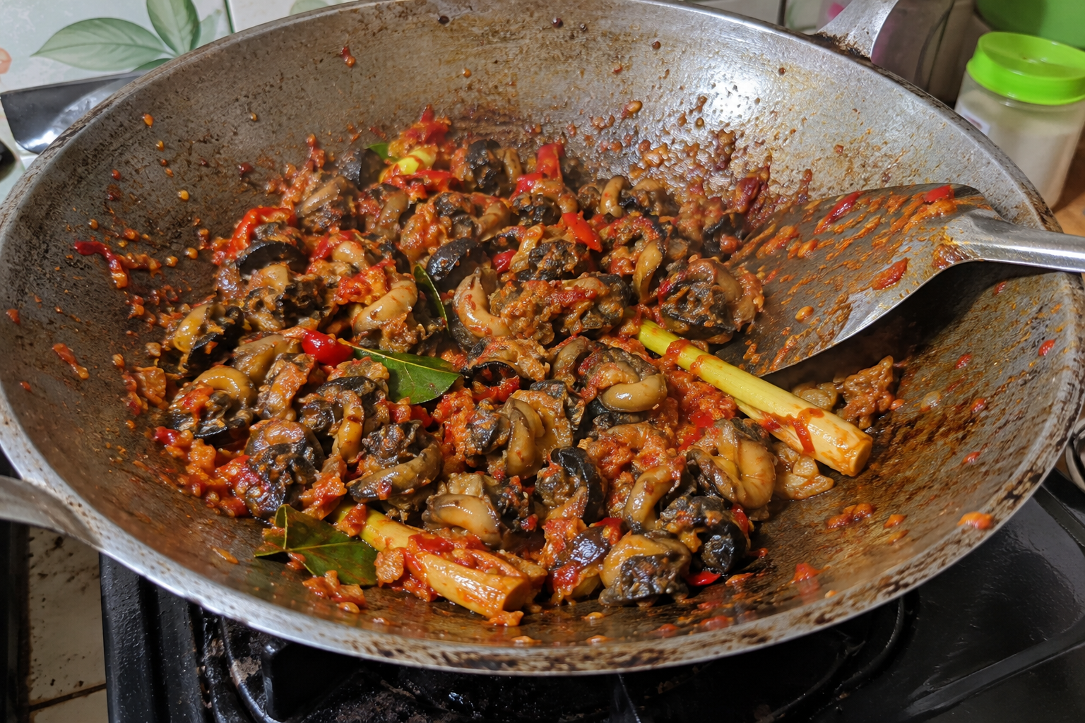 Proses pemasakan daging bekicot
