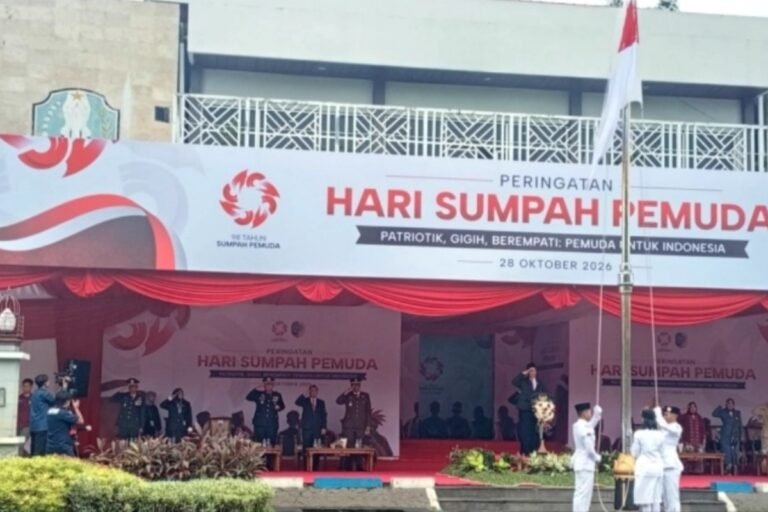 Upacara peringatan Hari Sumpah Pemuda ke-98 pada 28 Oktober 2026 berlangsung khidmat.