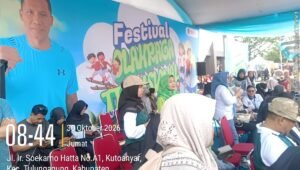 Festival Olahraga Tradisional dalam rangka memperingati Hari Jadi ke-821 Kabupaten Tulungagung diikuti 765 peserta, Jumat (30/10/2026).