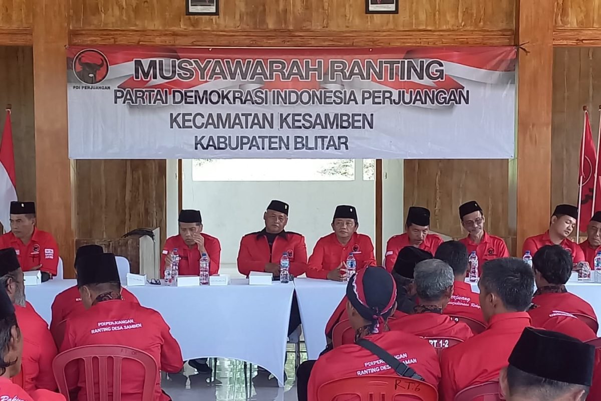 IMG-20260802-WA0004 Pelaksanaan Musyawarah Ranting PDI Perjuangan Kecamatan Kesamben, Kabupaten Blitar, Sabtu (1/8/2026).