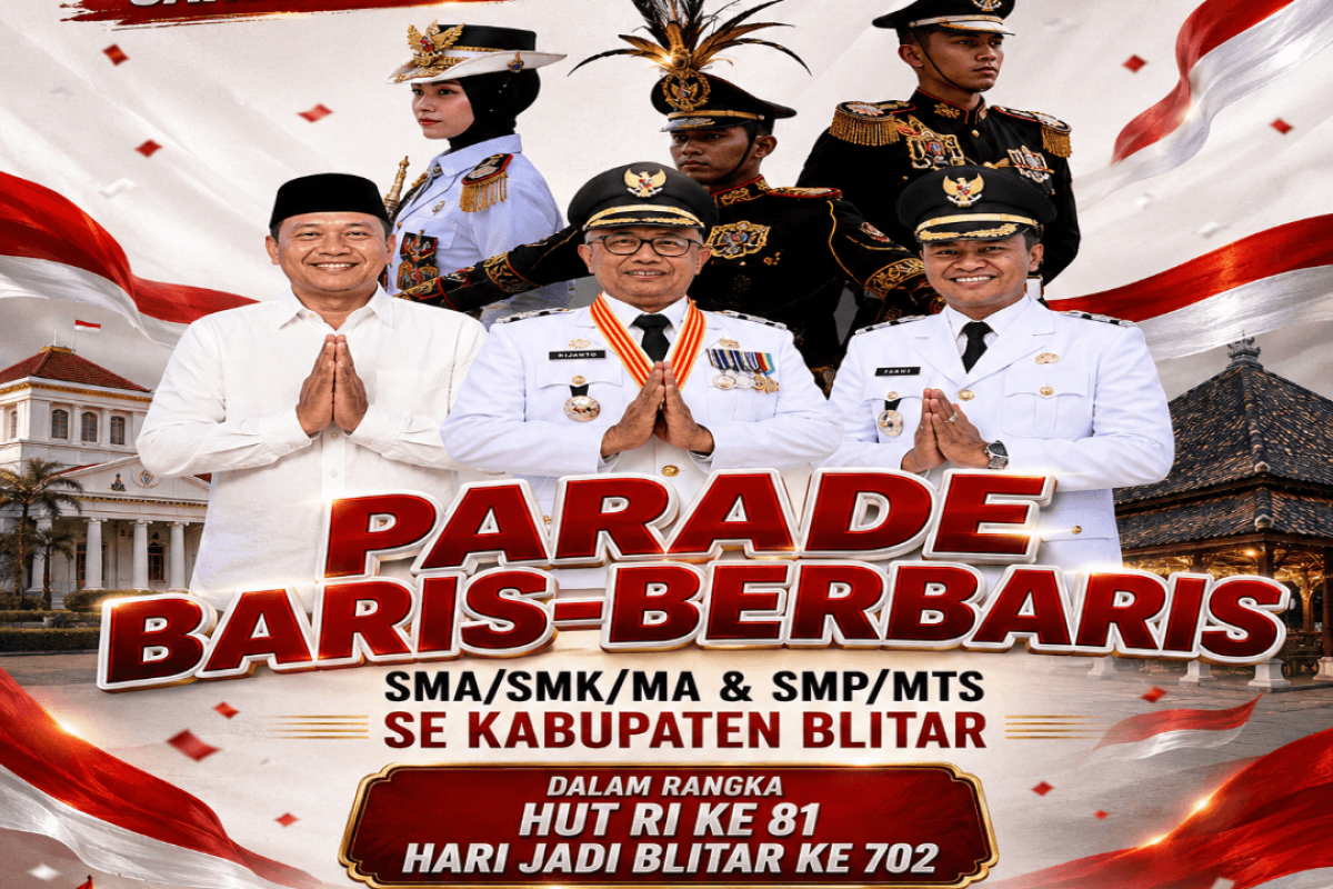 file_0000000069d481fa82d9e32f5b1d5867_copy_1080x1080 Parade baris-berbaris pelajar SMA/SMK/MA dan SMP/MTs se-Kabupaten Blitar dijadwalkan berlangsung 1 September 2026. (Foto: Istimewa)