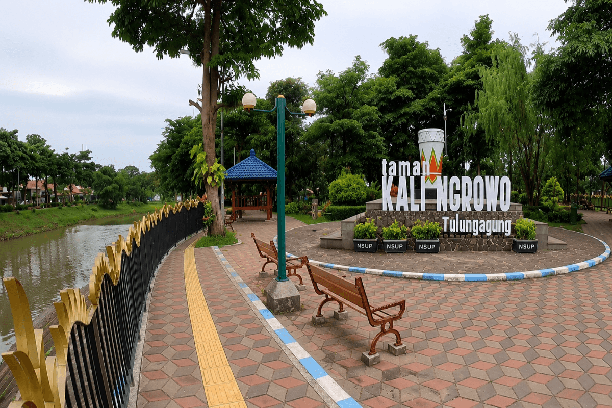 Taman Kali Ngrowo di Tulungagung. Foto: Dok. Istimewa